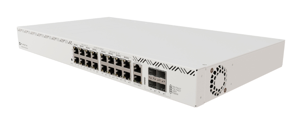 Mikrotik CRS320-8P-8B-4S+RM Mikrotik CRS320-8P-8B-4S+RM 802.3bt PoE++ Switch, 8x af/at + 8x bt, 4x 10G SFP+ ürün görseli 2 - wifidepo