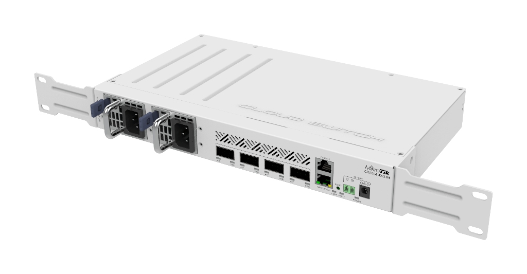 CRS504-4XQ-IN-Mikrotik CRS504-4XQ-IN 4× 100G QSFP28, 16× 25G Breakout, 800 Gbps Omurga Switch