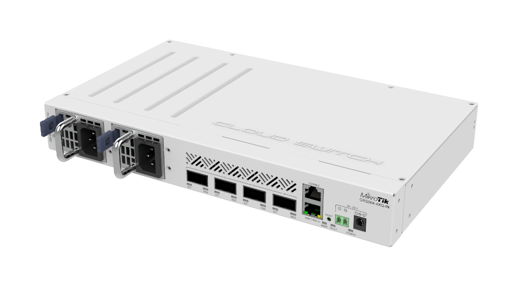 Mikrotik CRS504-4XQ-IN Mikrotik CRS504-4XQ-IN 4× 100G QSFP28, 16× 25G Breakout, 800 Gbps Omurga Switch ürün görseli 4 - wifidepo