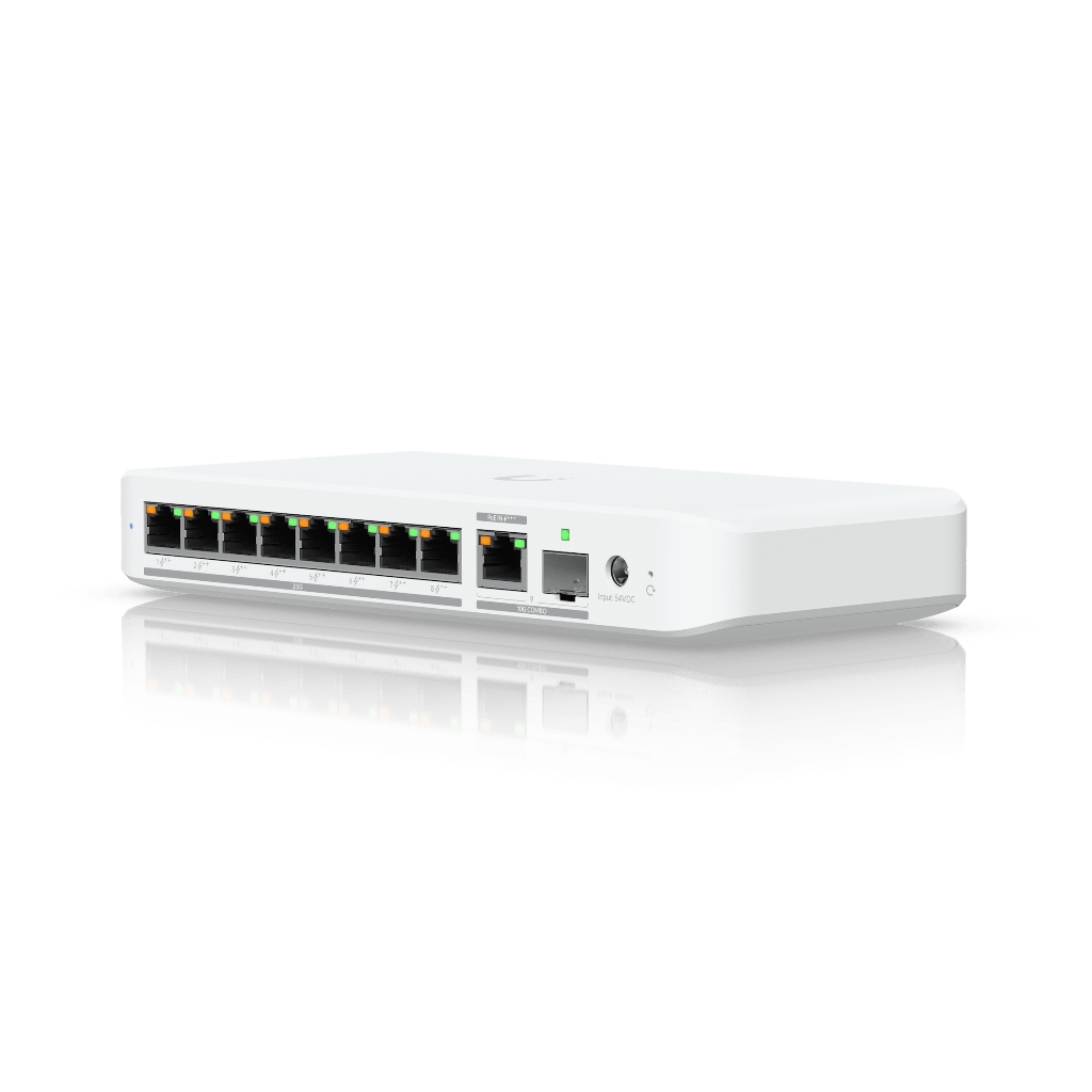 -UBNT UniFi Flex 2.5G PoE Switch | USW-Flex-2.5G-8-PoE | 8 Port 2.5GbE PoE++, 10G Combo Uplink Switch